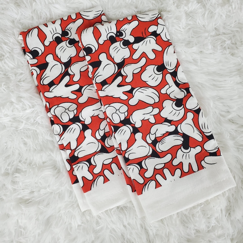 Mickey Mouse Kitchen Hand Towels Disney NWOT